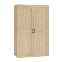 Tủ Quần Áo Gỗ MDF 2 Cánh Màu Vân Gỗ Tự Nhiên Hiện Đại Có Ngăn Kệ 120x60x190cm Yapi-244
