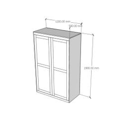 Tủ Quần Áo Gỗ MDF 2 Cánh Màu Vân Gỗ Tự Nhiên Hiện Đại Có Ngăn Kệ 120x60x190cm Yapi-244