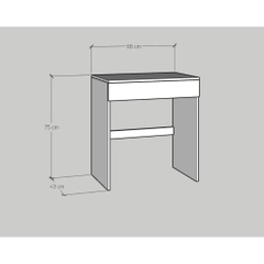 Bàn Trang Điểm Tối Giản Gỗ MDF Chống Ẩm Có Ngăn Kéo 70cmx45cmx75cm Yapi-803