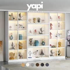 Tủ Trưng Bày Mô Hình Cánh Kính Cao Cấp-Nội Thất Phòng Khách 200x40x200cm Yapi-TK009