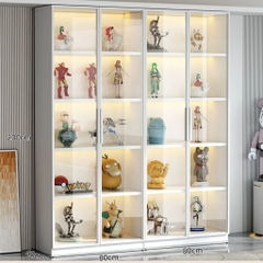 Tủ Trưng Bày Mô Hình Cánh Kính Cao Cấp-Nội Thất Phòng Khách 200x40x200cm Yapi-TK009