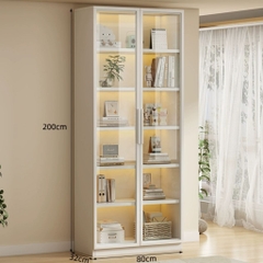 Tủ Lưu Trữ Tài Liệu Gỗ MDF Cánh Kính Cường Lực, Nhiều Ngăn Kéo 120x32x200 Yapi-TK015