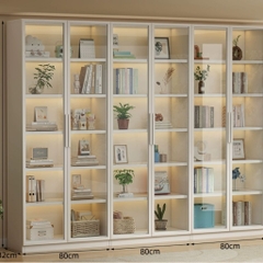 Tủ Lưu Trữ Tài Liệu Gỗ MDF Cánh Kính Cường Lực, Nhiều Ngăn Kéo 120x32x200 Yapi-TK015