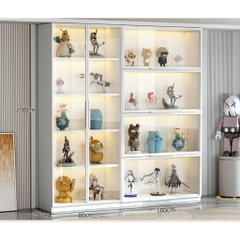 Tủ Trưng Bày Mô Hình Cánh Kính Cao Cấp-Nội Thất Phòng Khách 200x40x200cm Yapi-TK009