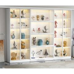 Tủ Trưng Bày Mô Hình Cánh Kính Cao Cấp-Nội Thất Phòng Khách 200x40x200cm Yapi-TK009