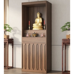 Tủ Thờ Đứng Hiện Đại Có Ngăn Kéo Và Tủ Cánh Mở Gỗ 80x50x210cm Yapi-1204