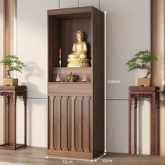 Tủ Thờ Đứng Hiện Đại Có Ngăn Kéo Và Tủ Cánh Mở Gỗ 80x50x210cm Yapi-1204