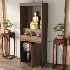 Tủ Thờ Đứng Hiện Đại Có Ngăn Kéo Và Tủ Cánh Mở Gỗ 80x50x210cm Yapi-1204