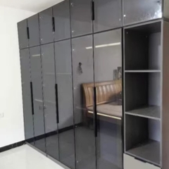 Tủ Quần Áo Cửa Kính Và Tủ Phụ Hiện Đại Bằng Gỗ MDF Chống Ẩm Cho Phòng Ngủ 200x50x240 Yapi-249B