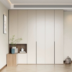 Combo Tủ Quần Áo Kèm Tab Đầu Giường Hiện Đại Gỗ MDF 280x58x240cm Yapi-254