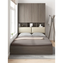 Combo Giường Ngủ Kèm Hệ Tủ Lưu Trữ MDF Nhiều Ngăn 160x240x200cm Yapi-CBPN002