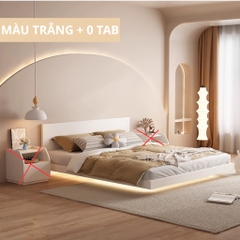 Giường Bay Tatami Phong Cách Wabi-sabi Đơn Giản Kích Thước 1m8x2m Kèm 2 Tủ Đầu Giường Yapi-539
