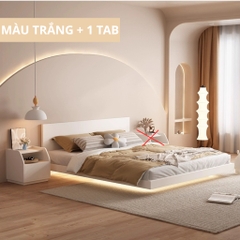 Giường Bay Tatami Phong Cách Wabi-sabi Đơn Giản Kích Thước 1m8x2m Kèm 2 Tủ Đầu Giường Yapi-539