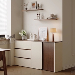 Tủ Để Đồ Kết Hợp Trang Trí Cánh Bo Cong Có Ngăn Kéo Yapi-117