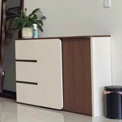 Tủ Để Đồ Kết Hợp Trang Trí Cánh Bo Cong Có Ngăn Kéo Yapi-117