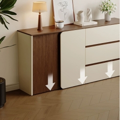 Tủ Để Đồ Kết Hợp Trang Trí Cánh Bo Cong Có Ngăn Kéo Yapi-117