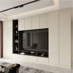 Kệ Tivi Âm Tường Kết Hợp Tủ Trang Trí Và Lưu Trữ Đa Năng 360x42x220 Yapi-916