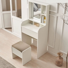 Bàn Trang Điểm Kèm Ghế Và Gương Lớn, Nhỏ Gọn 60x70x137cm Yapi-805