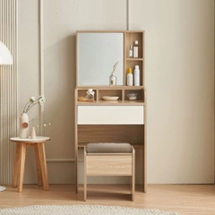 Bàn Trang Điểm Kèm Ghế Và Gương Lớn, Nhỏ Gọn 60x70x137cm Yapi-805