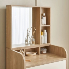 Bàn Trang Điểm Kèm Ghế Và Gương Lớn, Nhỏ Gọn 60x70x137cm Yapi-805