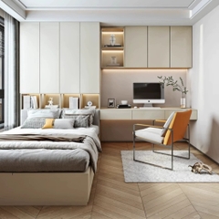 Combo Phòng Ngủ Thông Minh Gồm Giường, Tủ Quần Áo, Bàn Làm Việc 180x200 Yapi-CBPN003