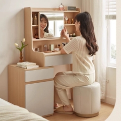 Bàn Trang Điểm Kèm Gương Nhiều Ngăn Lưu Trữ Tiện Lợi 104x44x130cm Yapi-806