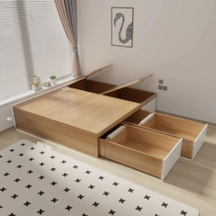 Giường Ngủ Tối Giản Có Ngăn Kéo Lưu Trữ Tiện Dụng 180x200cm Yapi-540