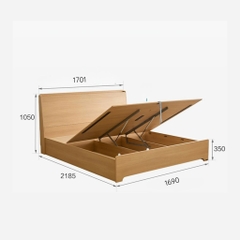 Giường Ngủ Thông Minh Nâng Hạ Có Tủ Lưu Trữ Lớn 180x200cm Yapi-541