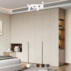 Combo Tủ Quần Áo Kèm Tab Đầu Giường Hiện Đại Gỗ MDF 280x58x240cm Yapi-254