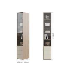 Kodogo, Combo Tủ Quần Áo Kèm Bàn Trang Điểm Hiện Đại Gỗ MDF Màu Trắng Yapi-256