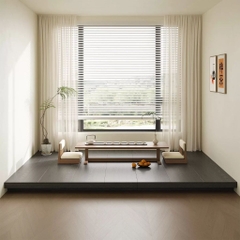 Giường Bệt Tatami, Bục Gỗ Hiện Đại Có LED Kiểu Nhật, Giường Cho Homestay 240x180x10cm Yapi-544