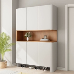 Tủ Giày Bo Góc Tròn Hiện Đại Có Ngăn Trang Trí 100x35x200cm Yapi-327