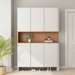 Tủ Giày Bo Góc Tròn Hiện Đại Có Ngăn Trang Trí 100x35x200cm Yapi-327