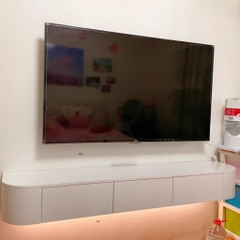 Kệ Tivi Treo Tường Hiện Đại Bo Góc Có Đèn LED, Nội Thất Phòng Khách 200x35x28cm Yapi-919