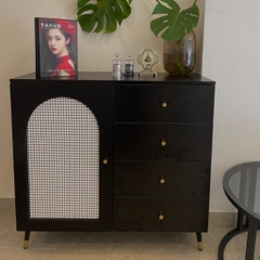 Tủ Trang Trí Cánh Mây Kèm Ngăn Kéo Phong Cách Indochine Hiện Đại 120x40x95cm Yapi-120