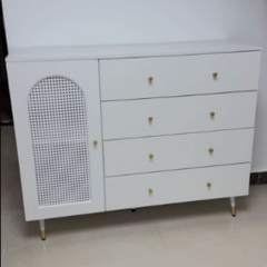Tủ Trang Trí Cánh Mây Kèm Ngăn Kéo Phong Cách Indochine Hiện Đại 120x40x95cm Yapi-120