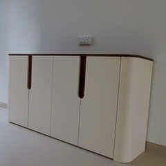 Tủ Trang Trí Phòng Khách Góc Bo Tròn Phong Cách Hiện Đại Tối Giản 198x40x90cm Yapi-121