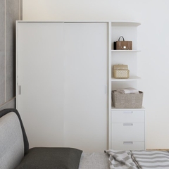 Tủ Quần Áo Thiết Kế Cửa Lùa Bằng Gỗ MDF Nhập Yapi-215