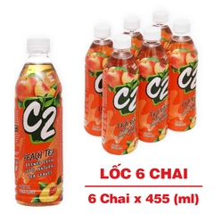Trà đen C2 hương đào 455ml
