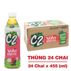 Trà đen C2 hương vải 455ml - Thùng 24 chai