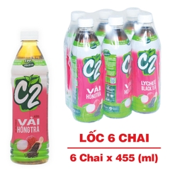 Trà đen C2 hương vải 455ml - Thùng 24 chai