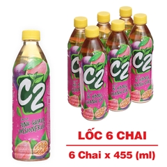 Trà xanh C2 ổi hồng chanh dây 455ml