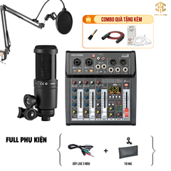 Combo Livestream Italian Stage 2MIX4 Pro+ Micro AT2020 (Dây live 3 màu)