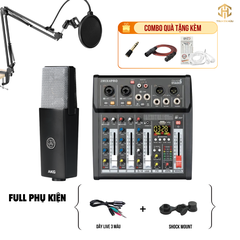 Combo Livestream Italian Stage 2MIX4 Pro+ Micro C104 (Dây live 3 màu)