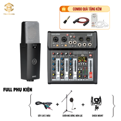 Combo Livestream Italian Stage 2MIX4 Pro+ Micro C114 (Dây live 3 màu)