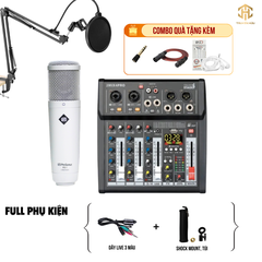 Combo Livestream Italian Stage 2MIX4 Pro+ Micro PX1 (Dây live 3 màu)