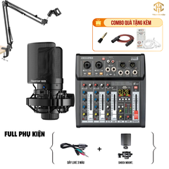 Combo Livestream Italian Stage 2MIX4 Pro+ Micro SM8B (Dây live 3 màu)