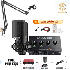 Combo Livestream Soundcard M-TRACK DUO + Micro SM8B (Boxlive 379)