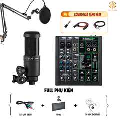 Combo Livestream MACKIE PROFX 6V3 + Micro AT2020 (Dây live 3 màu)