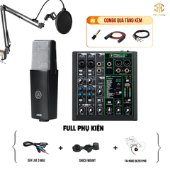 Combo Livestream MACKIE PROFX 6V3 + Micro C104 (Dây live 3 màu)